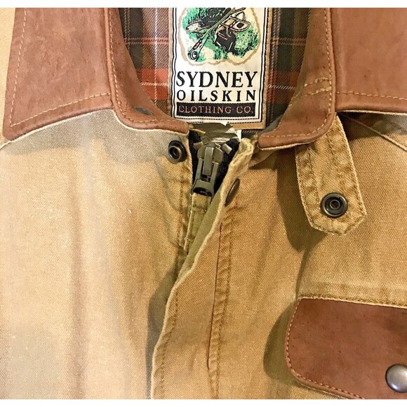 Sydney Oilskin Clothing Co. Canvas Chore or Riding Coat Men's XXL Blanket Lined - Picture 7 of 16
